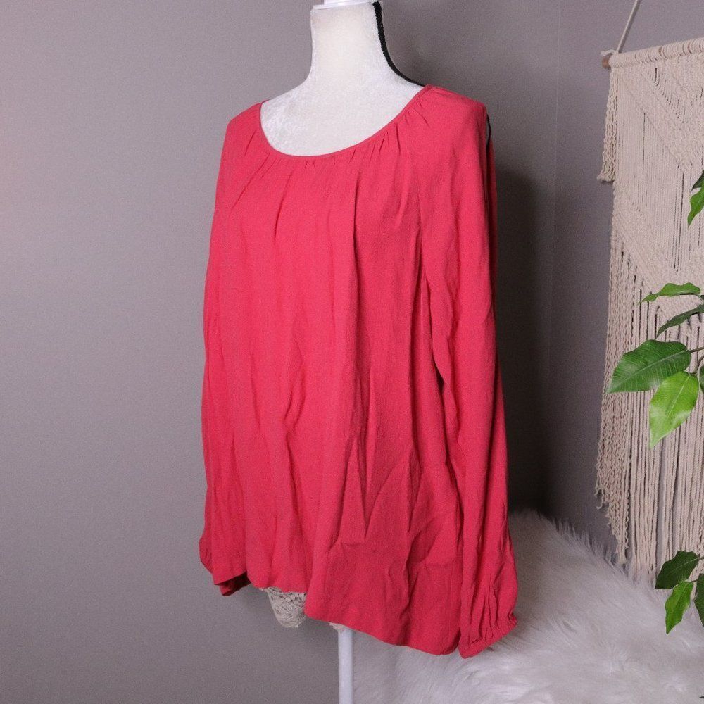 ‎J. Jill | Long Sleeve Lantern Cold Shoulder Blouse
